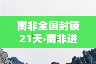 南非全国封锁21天›南非进入国家灾难状态