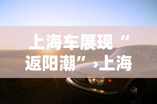 上海车展现“返阳潮”›上海返程客流迎高峰