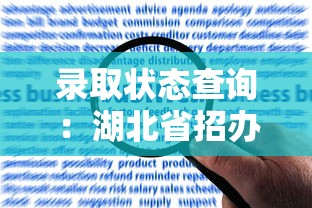 录取状态查询：湖北省招办录取状态查询